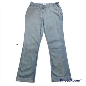 Marina Rinaldi Jeans Straight Leg Pewter Color Size 25